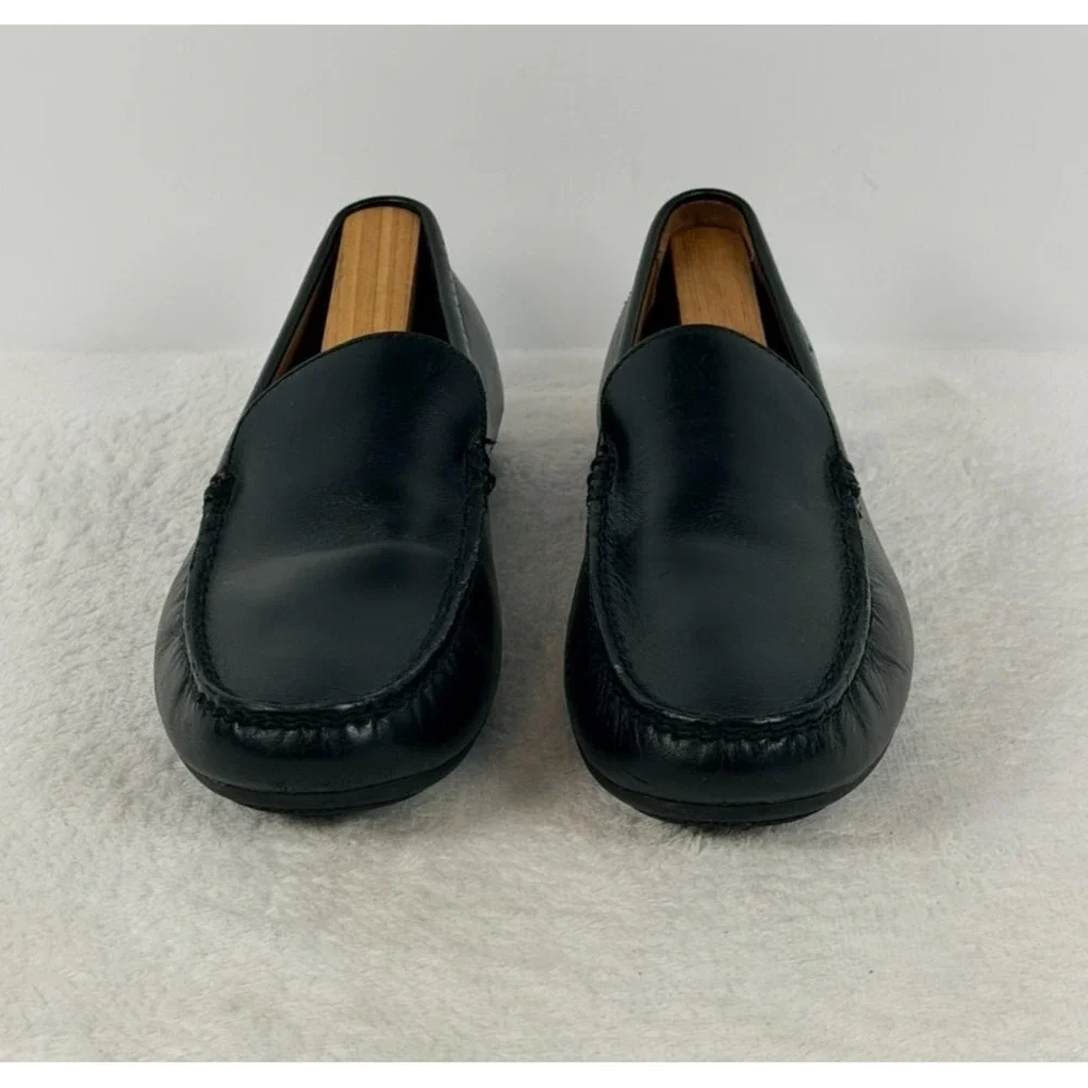 Polo Ralph Lauren Redden Men's Black Leather Driving Loafers Moc Toe 9.5D